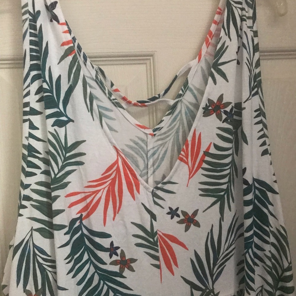Terra & Sky Tropical Leaf Print Sleeveless Tunic Hi/Low Sleeveless NWT Size 3X - Picture 5 of 5